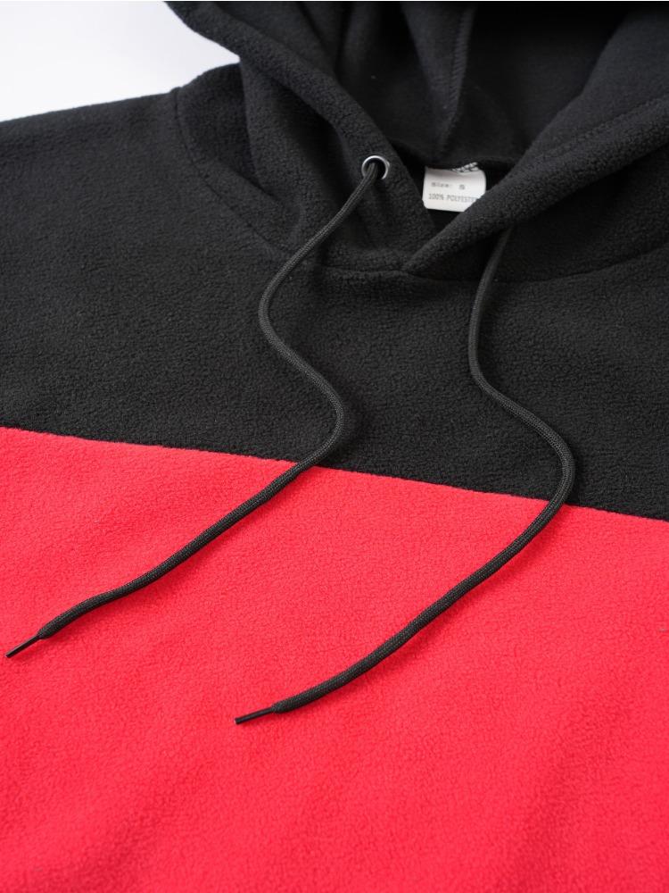 Autumn Winter Men's Fashionable Colour Blocking Sweater Outdoor Casual Sports Hooded  Moisture Wicking Comfortable Skin-friendly Breathable Tops