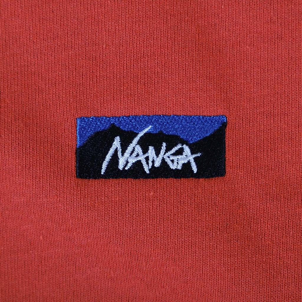 NANGA Men's ECO HYBRID BOX LOGO Long Sleeve T-Shirt, White, Size L