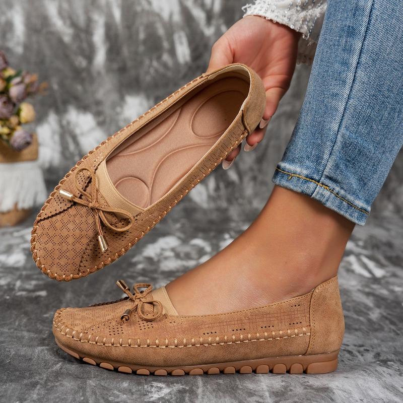 Suture bow solid color women's flat bottom, supplied by e-commerce