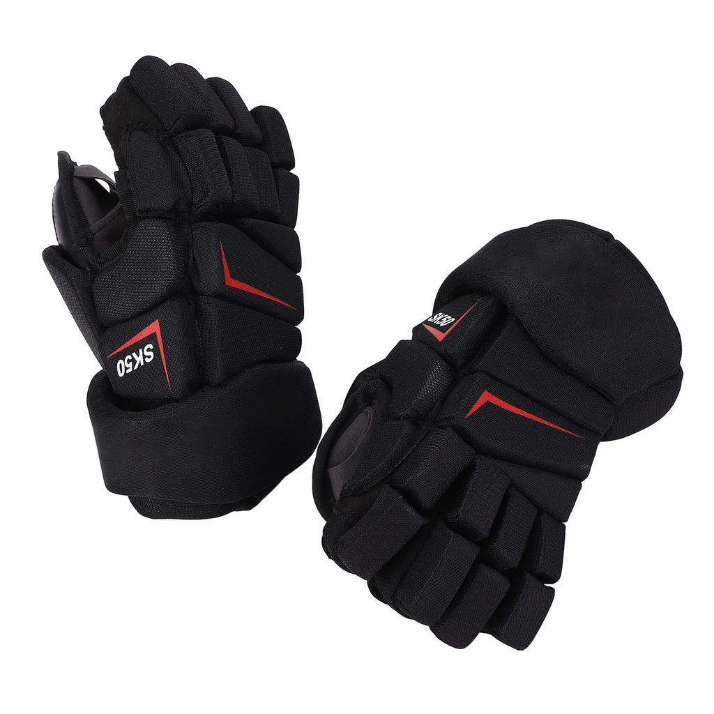 1 Paio Guanti da Hockey su Ghiaccio Traspiranti Protettivi per le Dita Altamente Aderenti Tessuto in Nylon Schiuma EVA Hockey