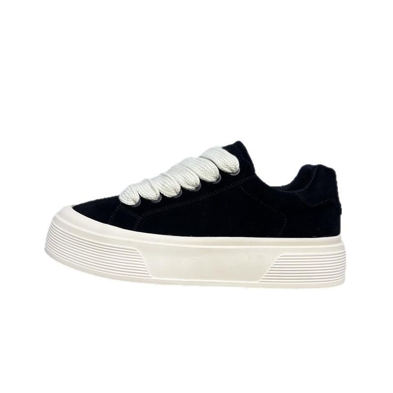 Autumn new thick-soled fur board shoes casual sports comfortable height-increasing shoes