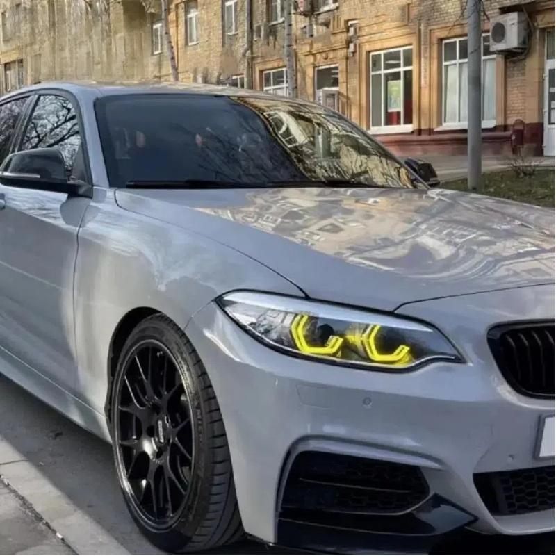 Angel Eyes For 2014- BMW 2 Series F22 F87 F23 220i 228i M240i Xenon M2 LCI LED Headlight Yellow DRL Daylight