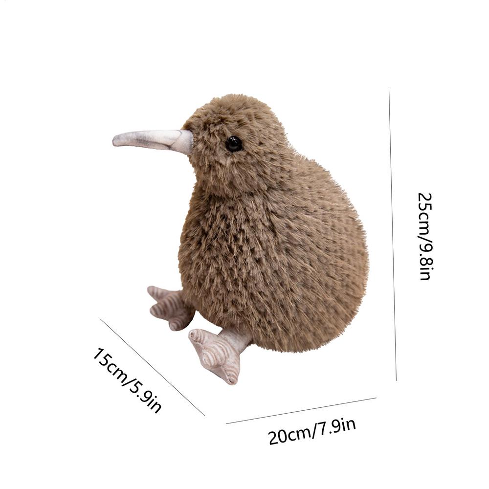Kiwi Bird Plush Toy Kiwi Plush Bird Stuffed Animal Soft Hugger Home Decoration for Bedroom Living Room Shelf Bookshelf Desk