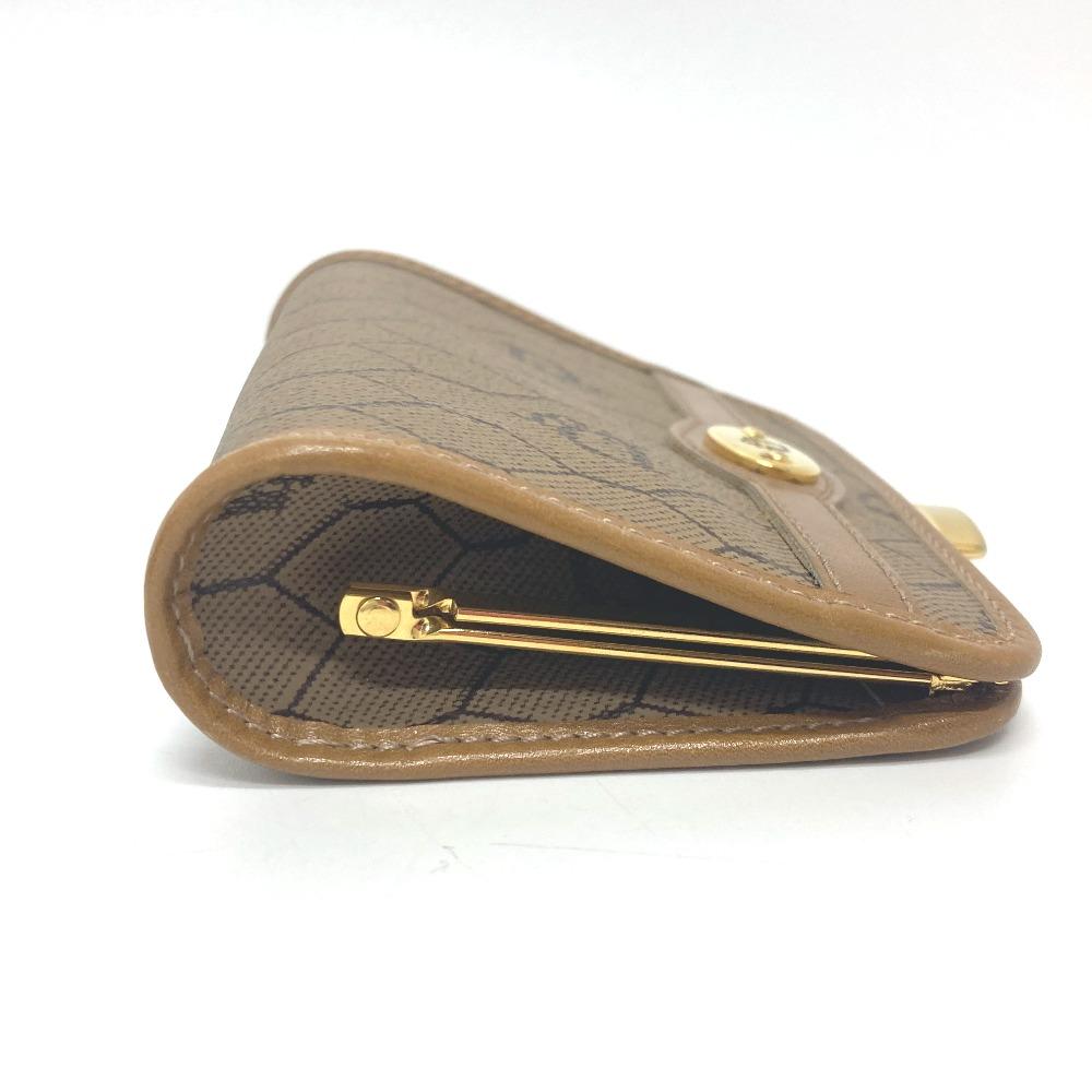 Dior Kisslock coin purse case coin purse Leather Brown/GoldHardware