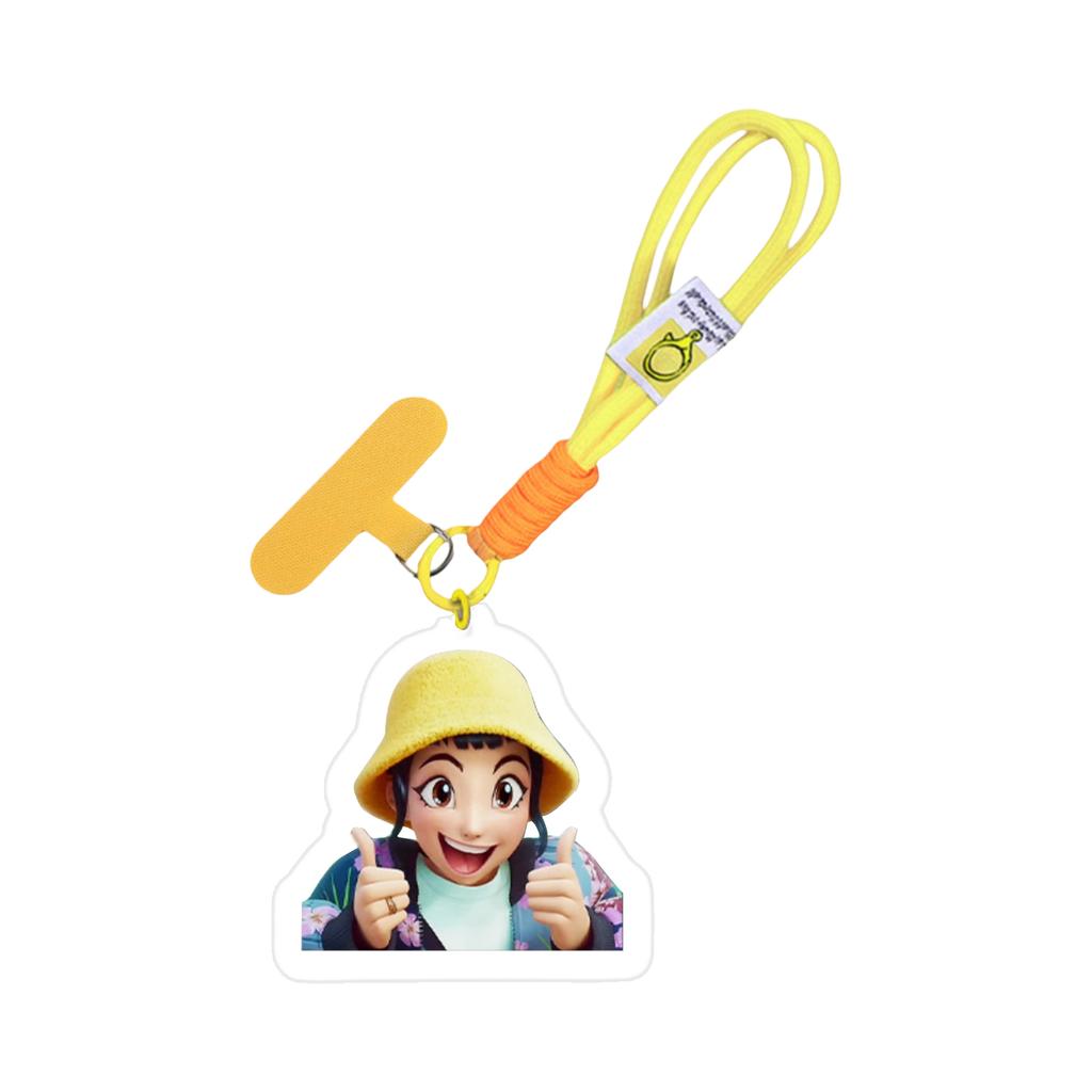 Peripheral Acrylic Pendant Mobile Phone Clip Wrist Strap DIY Gift