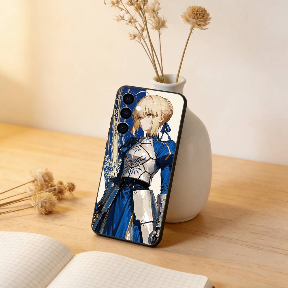 

Fate saber Phone Case For Samsung Galaxy A73,A72,A71,A70,A53,A52,A51,Others Soft Black Cover Samsung a31