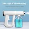 300ML Blue Light Nano Hairspray USB Rechargeable Barber Sprayer Bottle Wireless Steam Gun for Grooming & Styling Tools