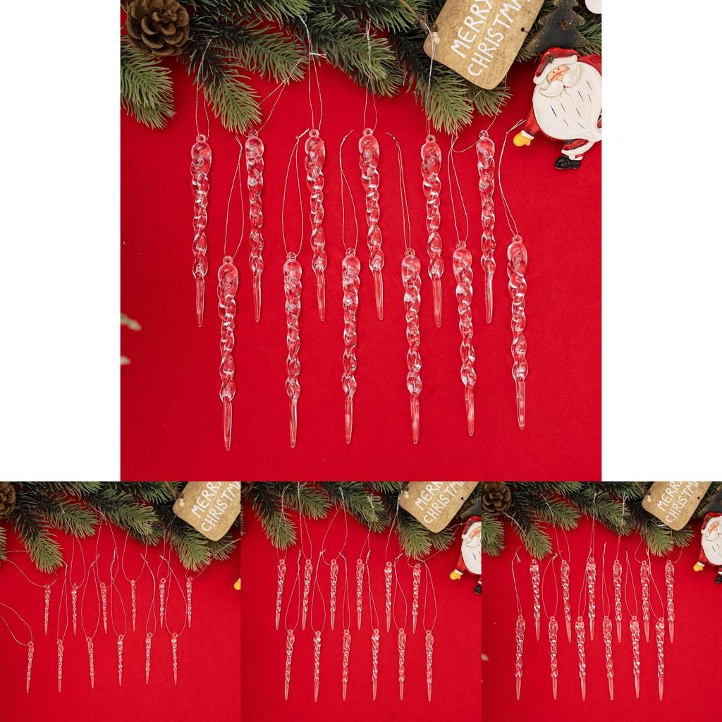 Acrylic Gorgeous 12pcs Ice Hangings Unique Decorative Icicle Ornaments For Wonderland Winter