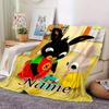 Bing Bunny And White Bunny In Kitchen Blanket With Customizable Name Comfortable In All Seasons Suitable For Sofas Beds Travel Camping And Office