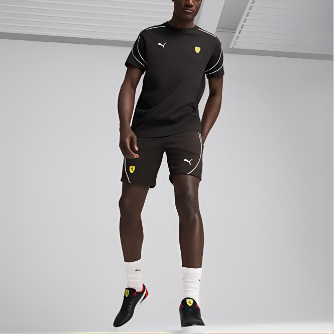 Puma Scuderia Ferrari Race Shorts Fashion Windproof Racing Pants Men Shorts Black 627051-01