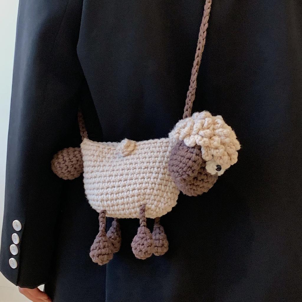Handmade Crochet Animal Purse, Cute  Bag Artistic Knitted Handbag for Women, Unique Gift Idea