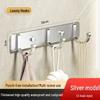 Adhesive Space Aluminum Hook for Bathroom & Kitchen - Punch-Free Coat & Clothes Hanger 