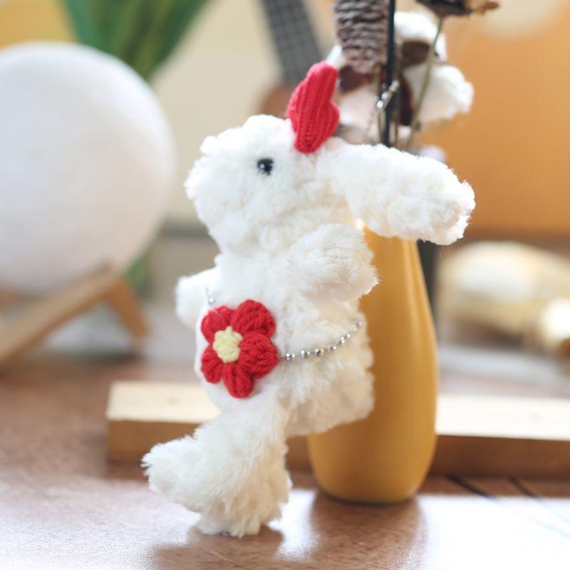 Cute Rabbit Plush Doll Stuffed Animal Keychain Bag Charm Gift For Girls Kids
