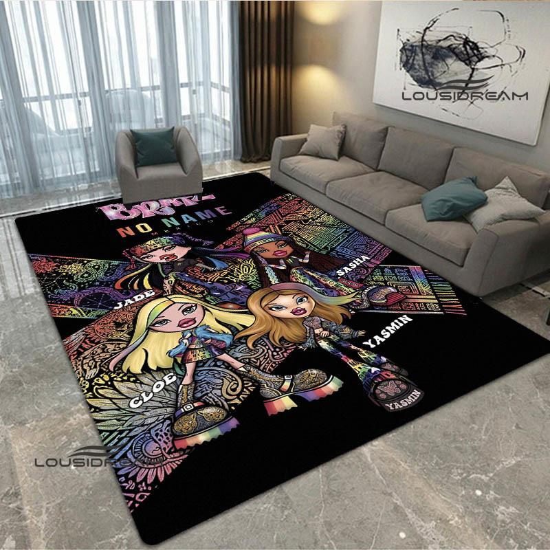 Bratz kawaii printed carpet Non-slip carpet outdoor carpets area rug Home bedroom decor rug for bedroom birthday gift