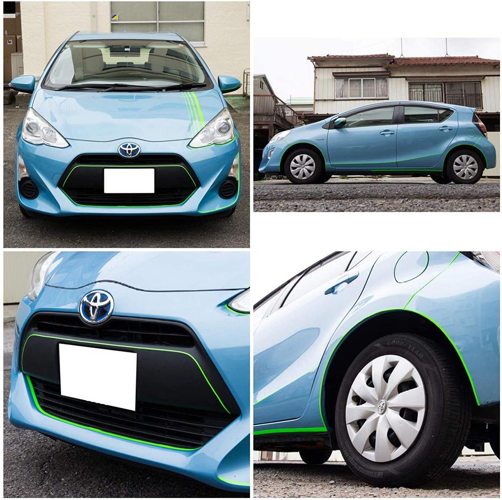 Mukojima Automotive Supplies M'SPORT M'LINES Fluorescent Tape Green Width 10mm