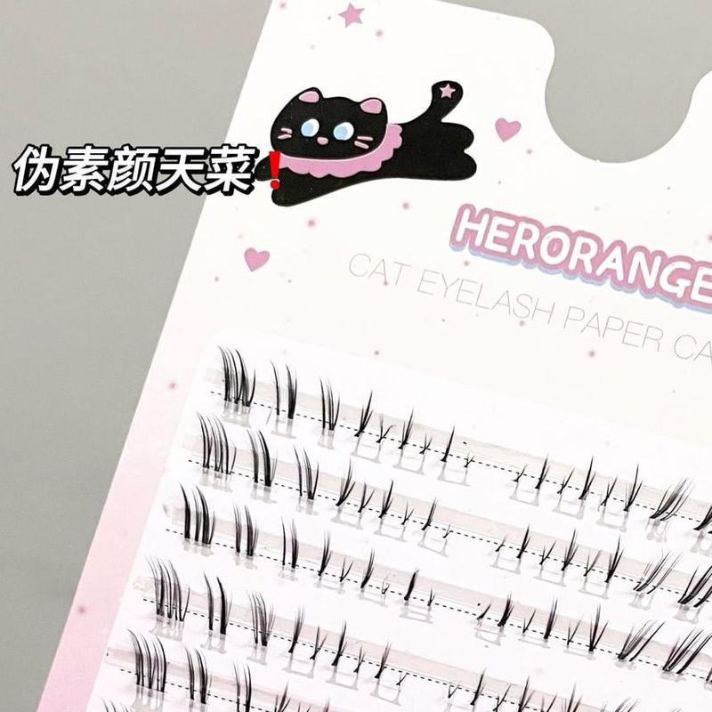 LuxeFlutter - Natural Fox Eye Cluster Low False Eyelashes