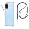 Case and Neck Strap for Samsung Galaxy S20 PLUS - Transparent Soft TPU Adjustable Black Cord Phonillico®