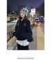 Women's Ballet Style Long Sleeve Lace Hem T-Shirt for Autumn/Winter - Chic Slim Fit Base Layer Top