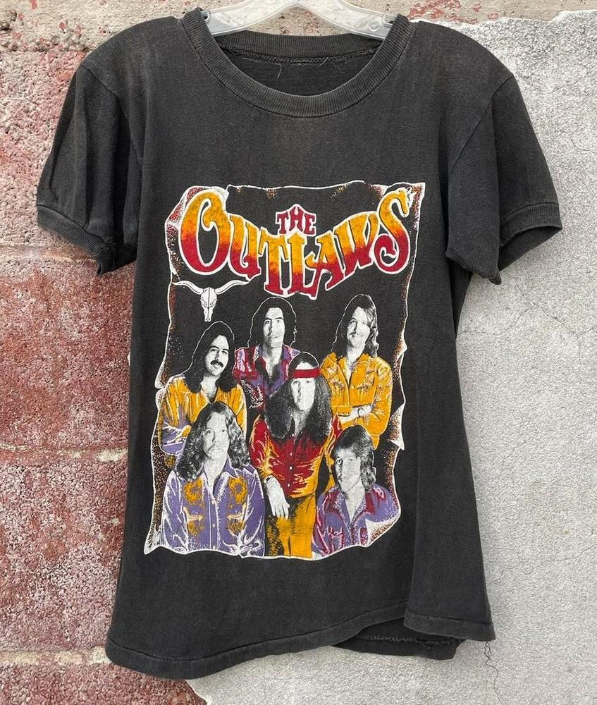 The Outlaws Band  70s Style Tour Shirt Black Unisex S-5XL Unisex T-Shirt XXXL