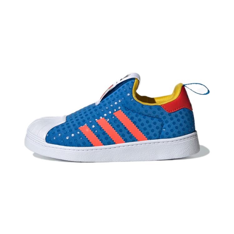

LEGO x Adidas Originals SUPERSTAR 360 Low top Skateboard Shoes Blue Red Children Aged 3 7 Years Old H02730 32