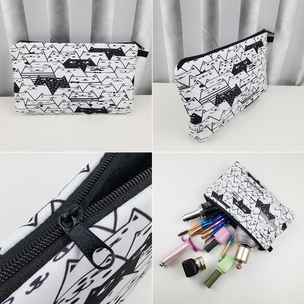 Ballet Art Girl Fashion Printed Cosmetic Bags Toiletries Organizer  School Daily Pencil CasesOutdoor Practical Makeup Bag Female