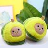 Cartoon Avocado Plush Slippers - Cozy Indoor Footwear for Autumn & Winter