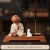 Zen Tea Pet, Cute Little Monk Figurine for Tea Table, Zen Meditation Ornament for Home Office Desk