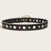 Bling Bling Sparkly Dance [Lamerry] Belt, Belt, Y2K, Gal, Flashy, Rhinestone, Studs, Costume, 113cm, Women's/Men's (Black)