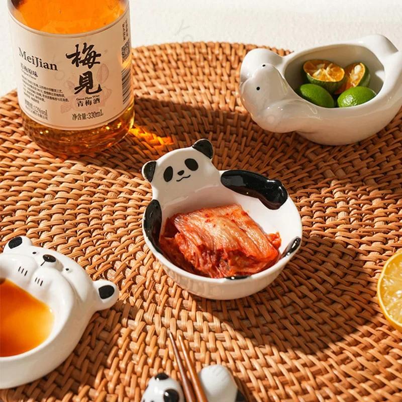 Niedliche Cartoon Keramikschalen Zuhause Köstlicher Hot Pot Kleine Schale High-End Restaurant Dessert- und Snackteller Exquisites Geschirr