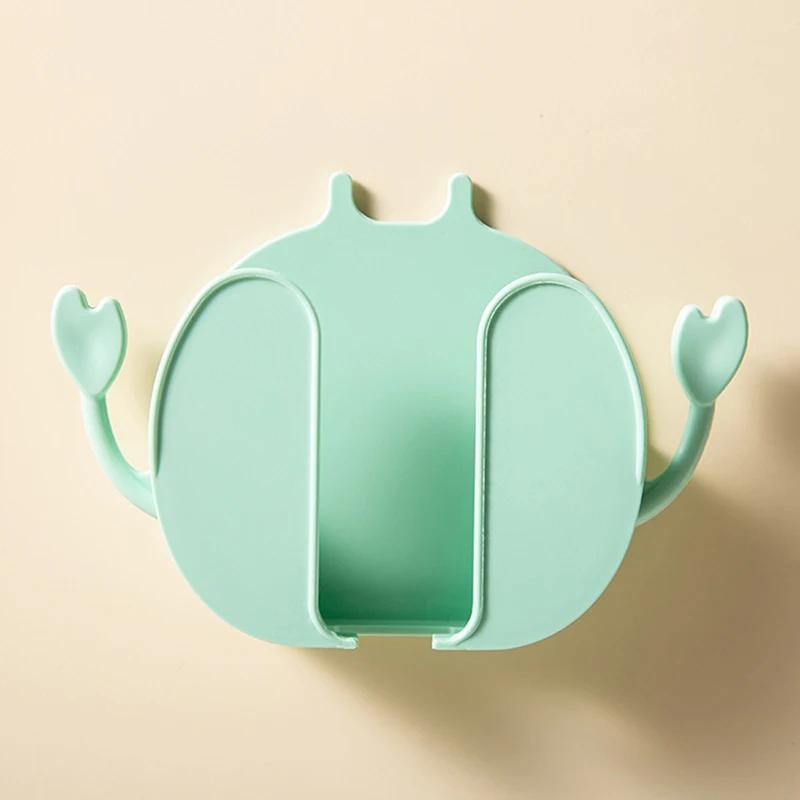 

Ящик для хранения пульта дистанционного управления для гостиной, креативный новый мультяшный краб, настенный кронштейн для зарядки телефона, стойка для хранения зелёный