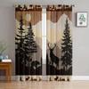 Vikama Rural Forest Animal Curtains Window Hangings Home Decorations Suitable Living Rooms Bedrooms Made Of Polyester Area Treatment