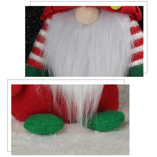 Christmas Dwarf Faceless Old Figurine Creative Fireplace Ornament Festive Family Gnome Decoration for Fireplace Table Center TV Stand