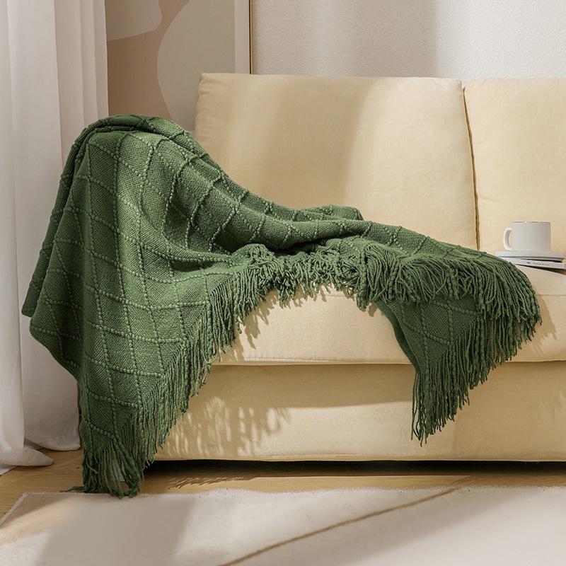 Throw Blanket for Couch Soft Living Room Home Decor Knitted Twin Size Blanket, Outdoor Lightweight Breathable Summer Warm Woven