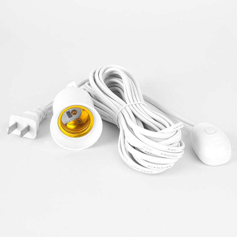 2M/4M/7M/9.5M Lamp Base Holder Power Cord Cable E27 Us Hanging Pendant Led Light Fixture Socket Cord Adapters With Switch