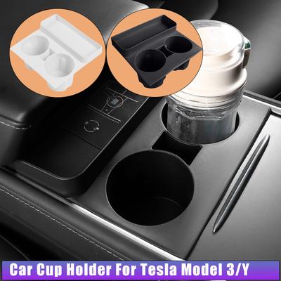 For Tesla Model 3 Y Central Control Cup Stopper New One-piece Silicone Cup Holder Storage Box Coaster Modification Accessories