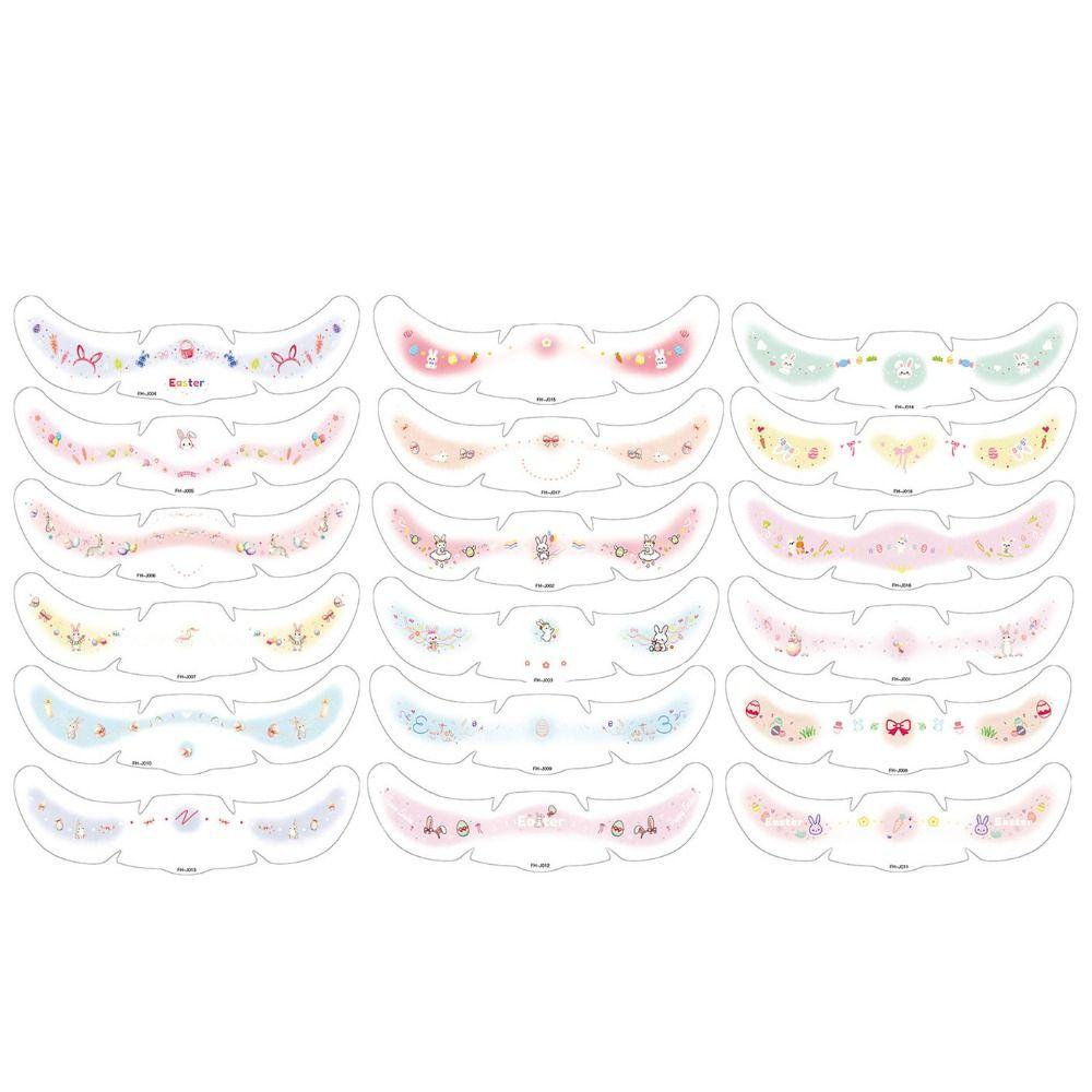 Long Lasting Easter Face Stickers Rabbit Freckle Tattoo Face Temporary Tattoo  Music Festival