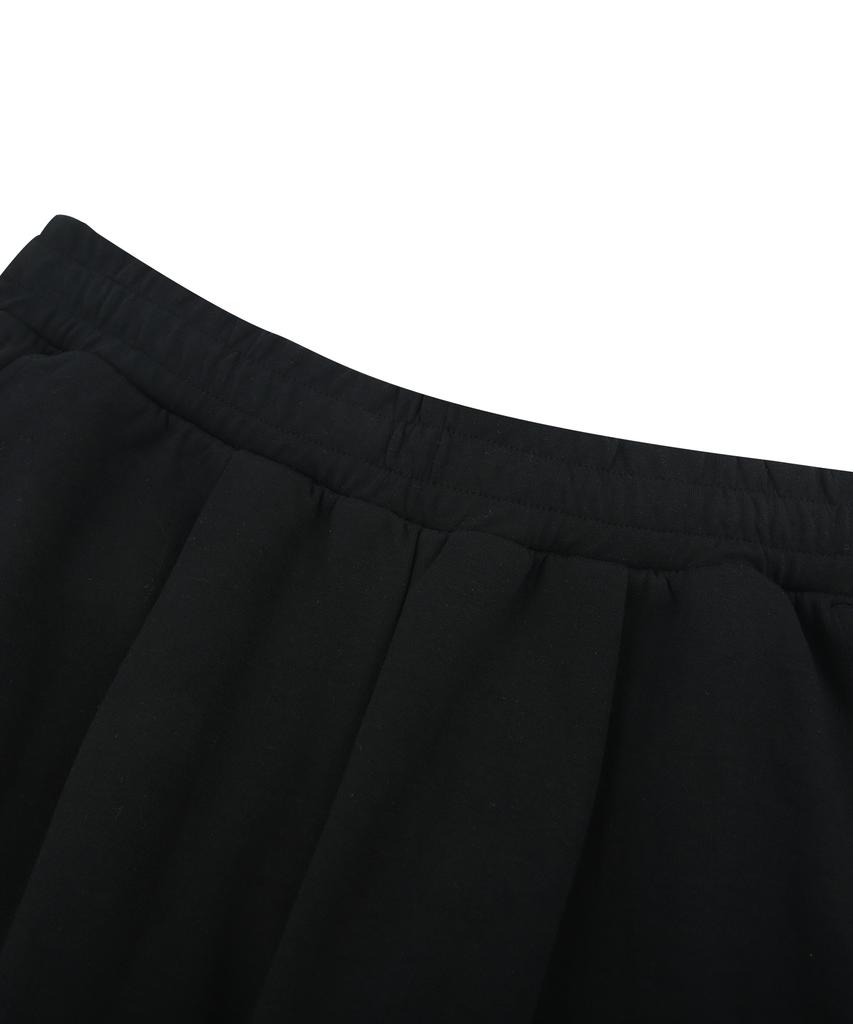 DOLPHIN WAVE APPAREL Dolphin Arch Logo Silicone Print One-Pleat Sweat Shorts Black