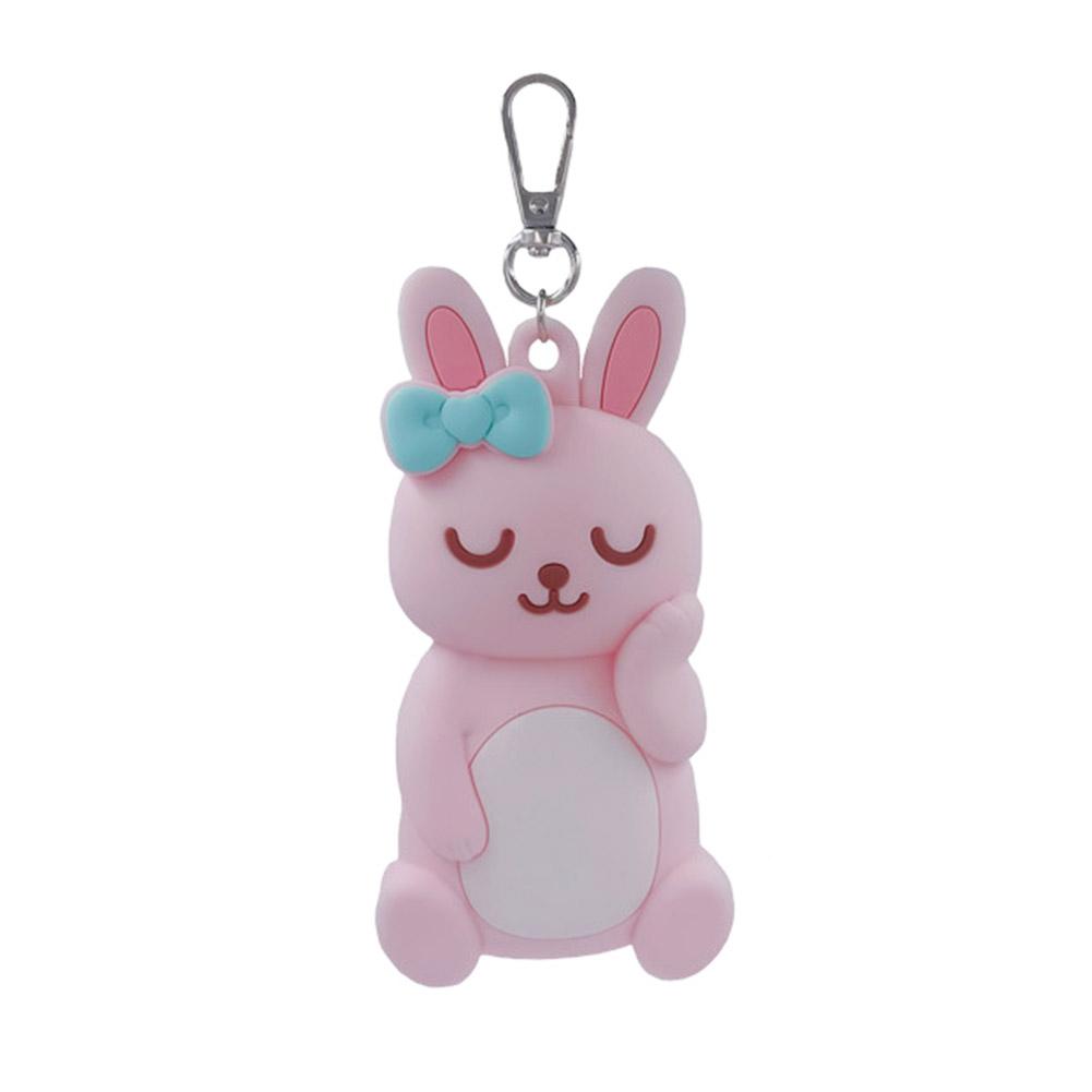 Cute Animal Silicone Lip Balm Holder Case Keychain Kawaii Cat Bunny Lipstick Sleeve Protective Cover Bag Charm Gift