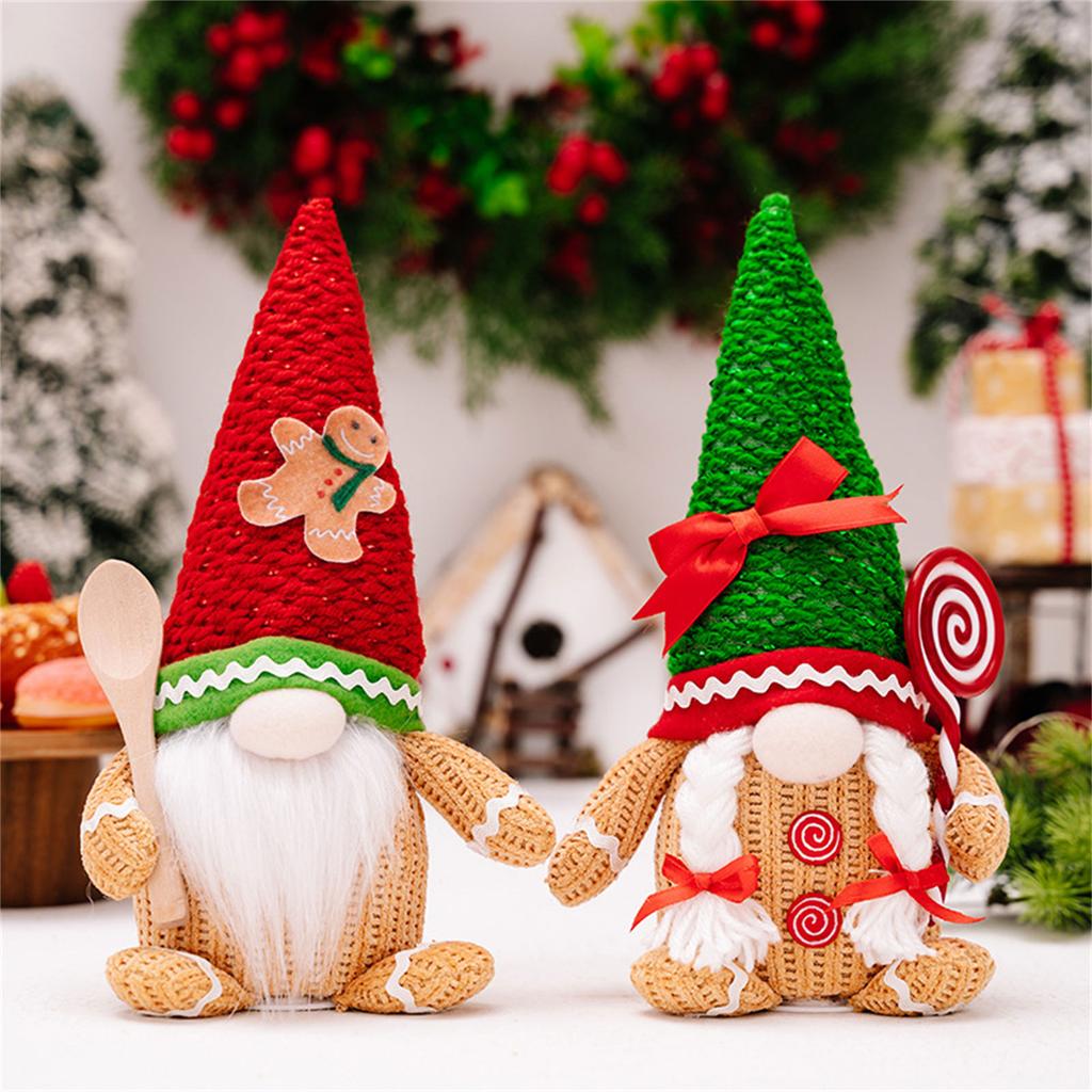 Festival Gingerbread Man Decoration Adorable Gingerbreads Man with Standing Decoration Unique Gnomes Charm for Gift