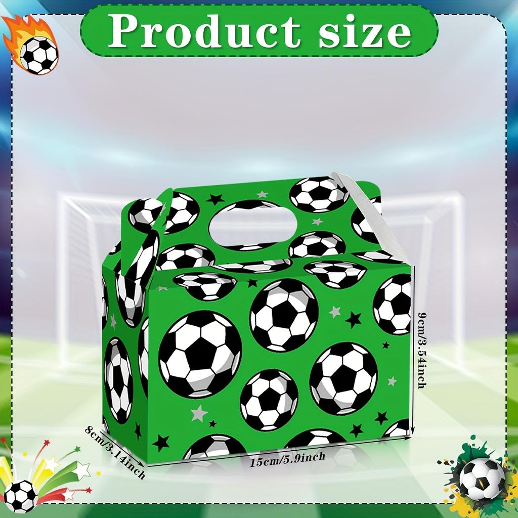 8/12/16pcs Handheld Football Candy Box Sports Snack Box Birthday Party Football Theme Party Decoration Supplies