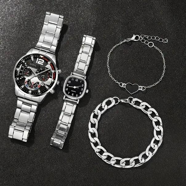 Watch Accessories Set Calendar Steel Belt Men S Business Men S Watch Three Eyes Large Dial Men S Watch
