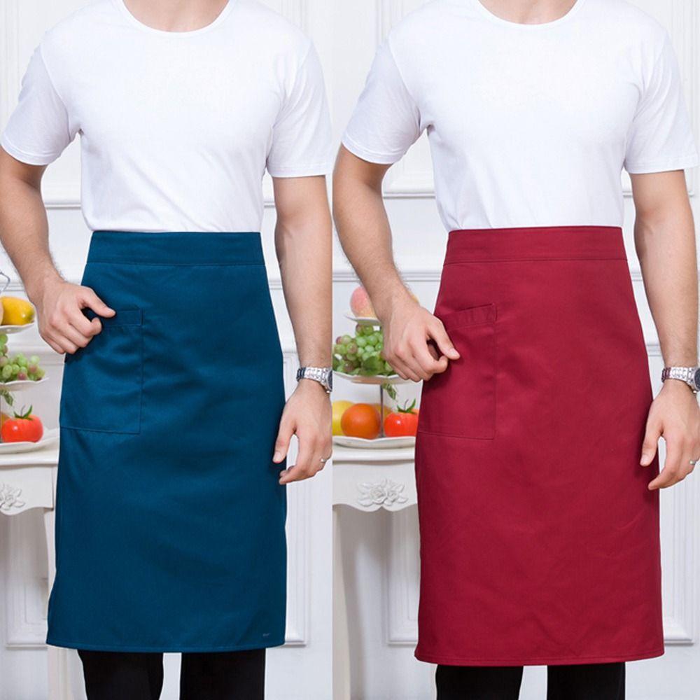 Unisex Waist Apron Black Short Half Waist Apron Fashion Short Apron  Chef