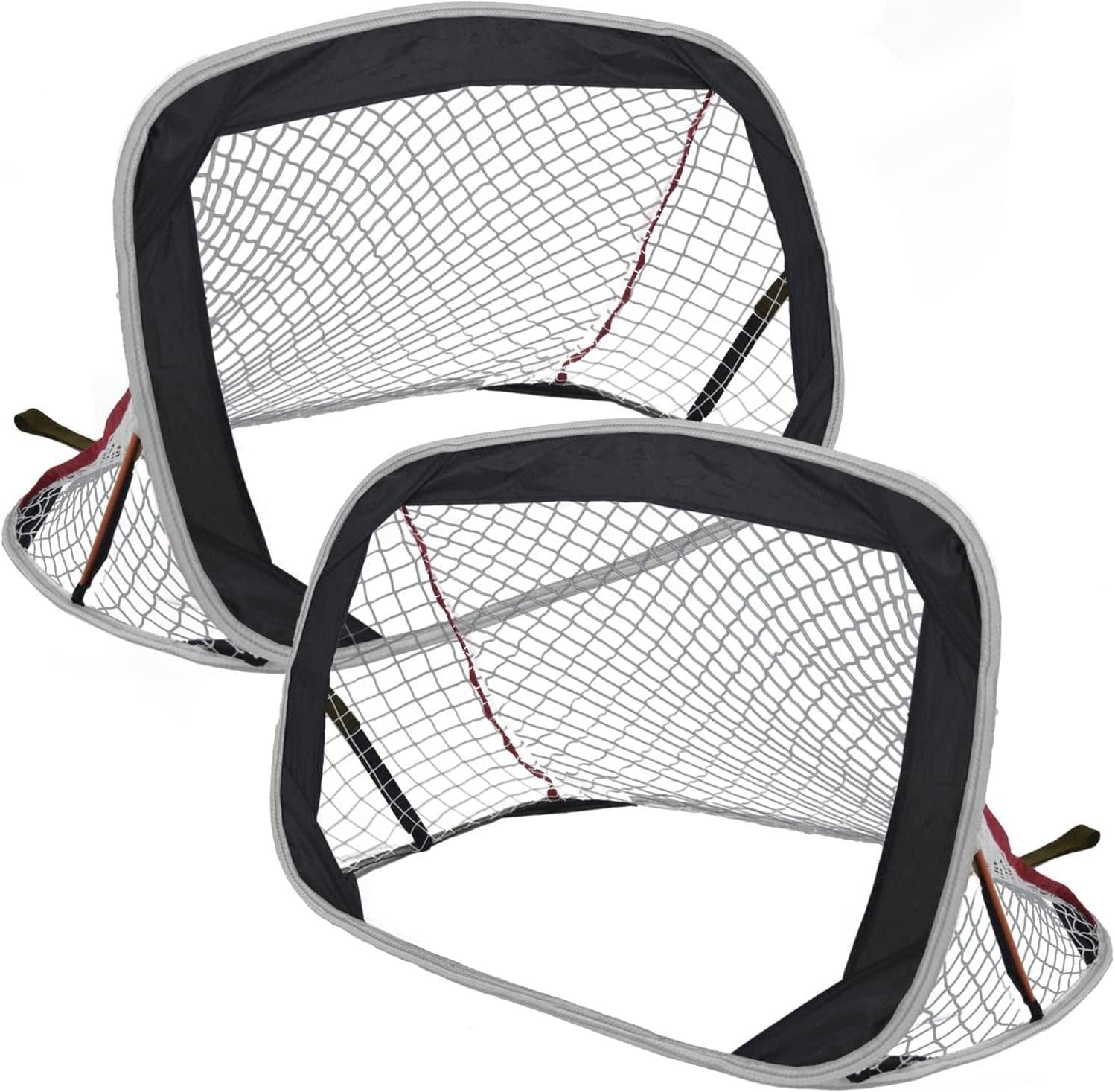

Folding Soccer Soccer Net Set of for and with Storage Indoor and Outdoor Use Goal, 2, Practice, Training, Play, Foldable, Bag, 120x66x66cm, чёрный