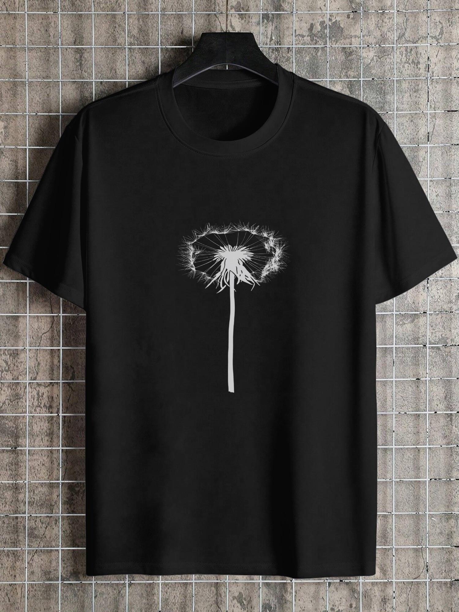 1pc dandelion silhouette graphic black T-shirt XL