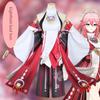 Game Genshin Impact Cosplay Costume Yae Miko with Headgear Cosplay Outfit for Women