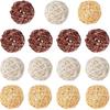 15 Pieces Wicker Rattan Balls Decorative Orbs Vase Fillers for Craft, Party, Wedding Table Decoration, Baby Shower, Aromatherapy Accessories, 2 Inch
