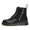 Dr. Martens 1460 Zip Must Poleeritud Sile Nahk Ümar Nina Paelkinnitusega Keskmise Säärega Saapad Unisex saapad 32003001