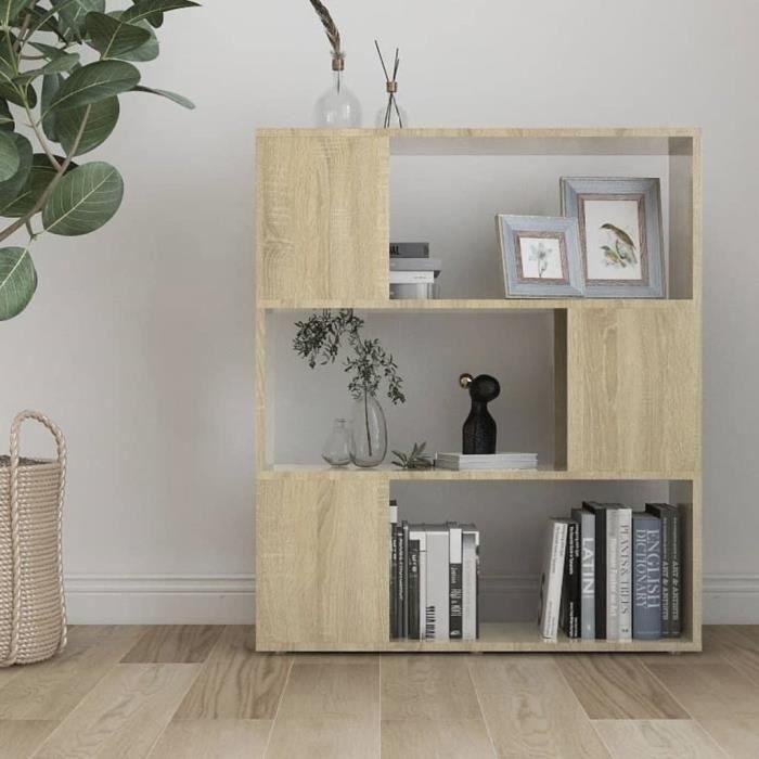 VidaXL Bibliothèque-Séparateur de pièce Chêne Sonoma 80x24x94 cm
