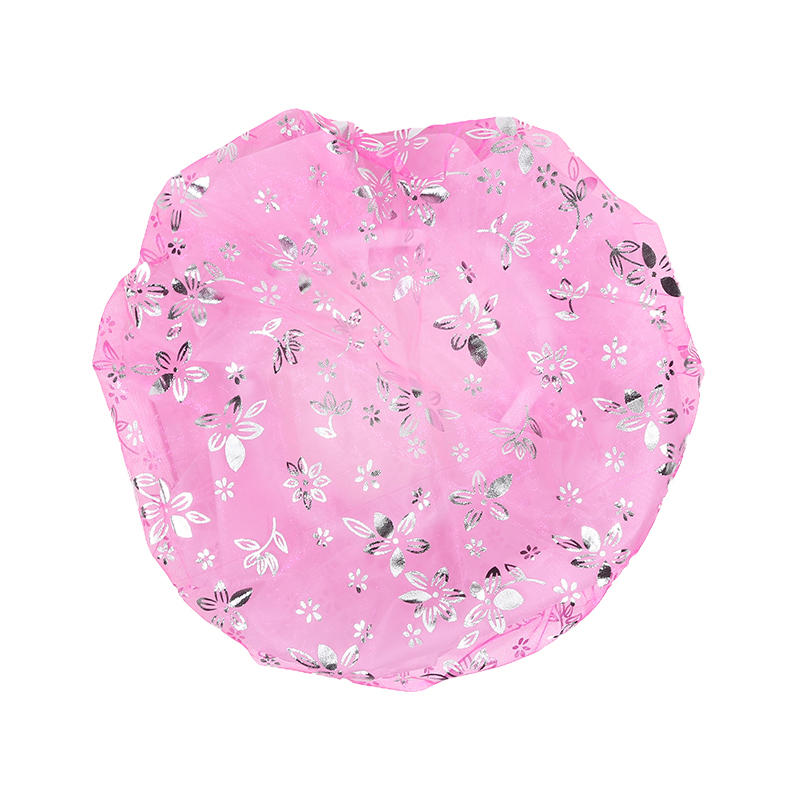 1Pc Thick Waterproof Shower Cap Bath Hat Double Layer Hair Cover Women Supplies Showering Mesh Caps Bathroom