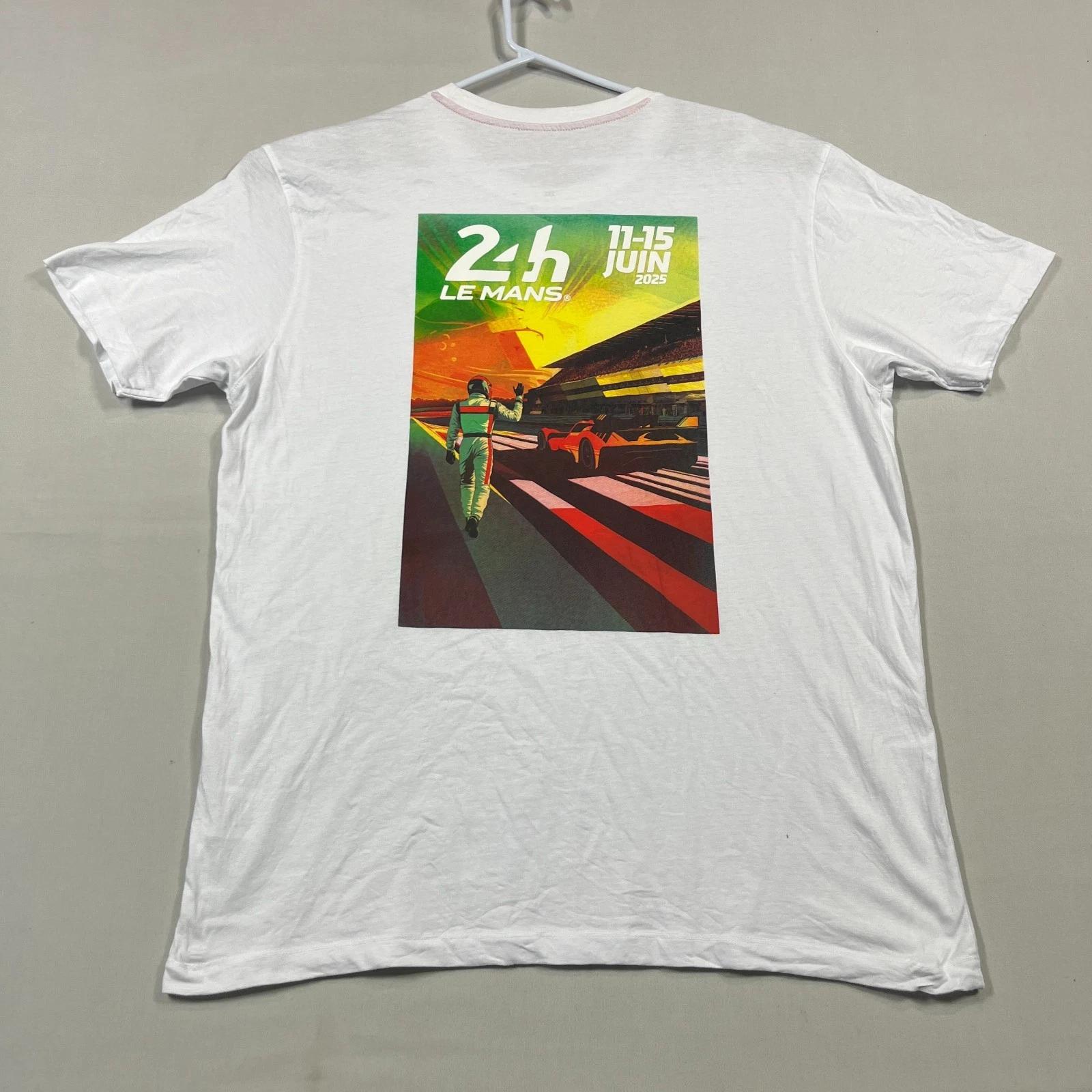 

Le Mans 24 Hrs 24 Hr 24 Heures du Mans 2025 Cotton Casual T Shirt Mens 2XL Slim 4XL